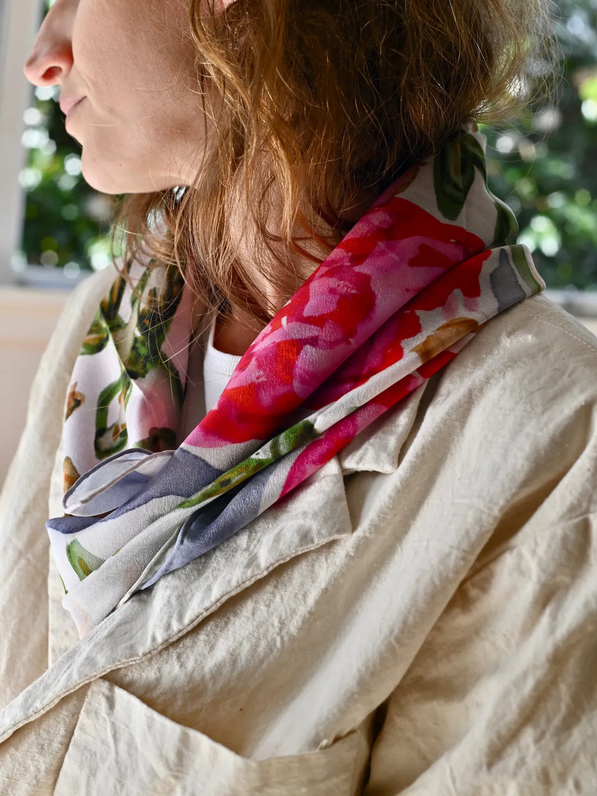 Winter Vase Silk Scarf