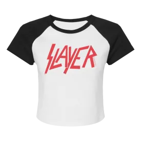 Women's Cropped Raglan Logo Tee